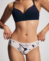 Soma / Cotton Hipster Panty with Lace Trim NOUVEAU FLORA MINI CHAMP