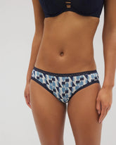 Soma / Cotton Hipster Panty with Lace Trim PRISM GEO MINI NAVY