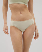 Soma / Cotton Hipster Panty with Lace Trim ALOE WASH
