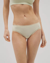 Soma / Cotton Hipster Panty with Lace Trim ALOE WASH
