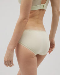 Soma / Cotton Hipster Panty with Lace Trim ALOE WASH