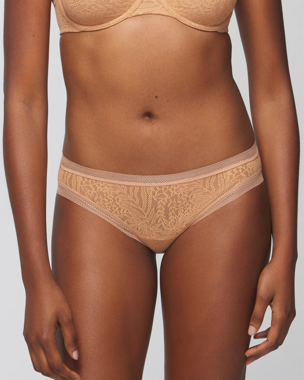 Soma / Soma Hipster Panty with Stretch Lace CREME BRULEE
