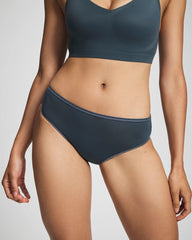 Soma / Lace Back Hipster Panty PETROL