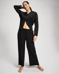Soma / Shadow Stripe Pajama Pant BLACK
