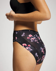 Soma / Edge High-Leg Panty with Lace FLORAL DREAMS BLACK MINI
