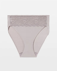 Soma / Edge High-Leg Panty with Lace MINERAL GRAY