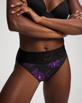 Soma / Edge High-Leg Panty with Lace GILDED BLOOMS MAGENTA M