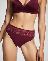 Soma / Edge High-Leg Panty with Lace VELVET PLUM
