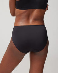 Soma / Cotton Blend High-Leg Panty with Lace BLACK