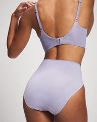 Soma / Tummy High-Leg Brief Panty with Lace LAVENDER CLOUD