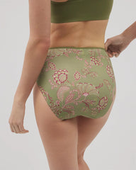 Soma / High-Leg Brief Panty STITCH PAISLEY M GREEN