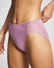 Soma / High-Leg Panty with Enchanting Lace LILAC WINE