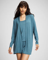 Soma / Lightweight Rib Knit Long Sleeve Wrap TAPESTRY