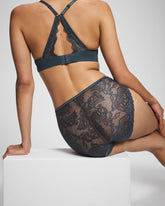 Soma / Lace Back High-Leg Panty PETROL