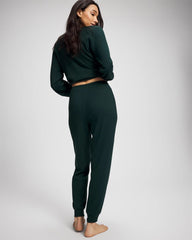 Soma / Banded Pajama Bottom GREEN JOLIE