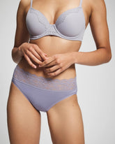 Soma / High-Leg Panty with Enchanting Lace LAVENDER CLOUD