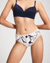 Soma / Cotton High-Leg Brief Panty with Lace Trim NOUVEAU FLORA MINI CHAMP