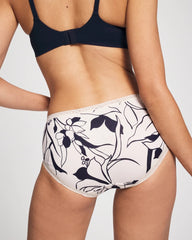 Soma / Cotton High-Leg Brief Panty with Lace Trim NOUVEAU FLORA MINI CHAMP