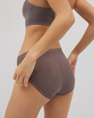 Soma / Soma High-Leg Panty with Stretch Lace GRAY ABYSS