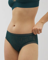 Soma / Soma High-Leg Panty with Stretch Lace DARK SEA