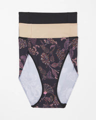 Soma / Tummy High-Leg Brief Panty 3 Pack STITCH PAISLEY MULTIPACK