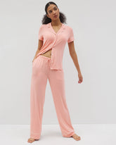 Soma / Solid Piped Pajama Pants PALOMA GLOW