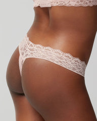 Soma / Thong Panty with Enchanting Lace ADOBE ROSE