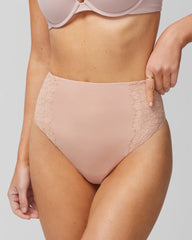 Soma / High-Waist Thong Panty With Lace HUSH