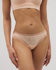 Soma / Soma Thong Panty with Stretch Lace PEACH PARFAIT