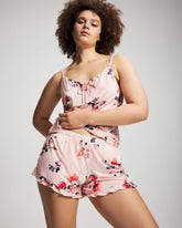 Soma / Ruffle Pajama Shorts FLORAL DREAMS PINK BLUSH
