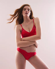 Soma / Tanga Panty with Lace DARE ME RED
