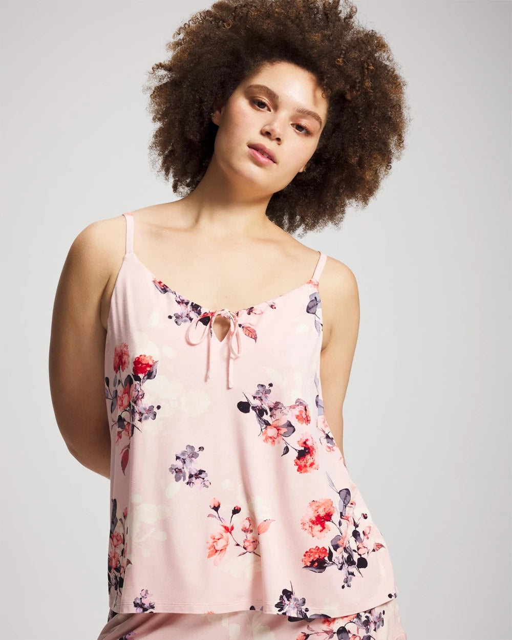 Soma / Tie Front Camisole FLORAL DREAMS PINK BLUSH
