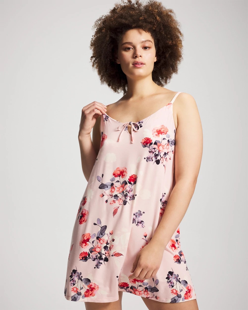 Soma / Tie Front Chemise FLORAL DREAMS PINK BLUSH