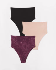 Soma / High-Waist Thong Panty 3 Pack VERMILLION MULTIPACK