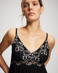 Soma / Soft Support Lace Chemise BLACK