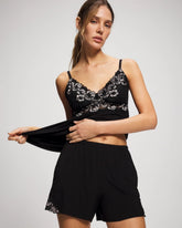 Soma / Lace Trim Shorts BLACK