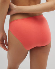 Soma / Cotton Blend Bikini Panty with Lace DEEP SEA CORAL