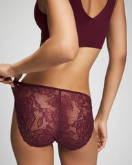 Soma / Lace Back Bikini Panty VELVET PLUM