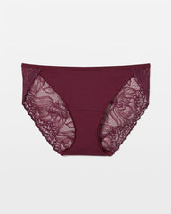 Soma / Lace Back Bikini Panty VELVET PLUM