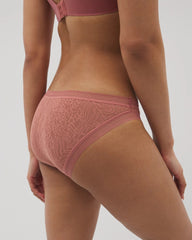 Soma / Soma Bikini Panty with Stretch Lace CLAY ROSE