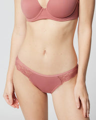 Soma / Bikini Panty with Enchanting Lace CLAY ROSE