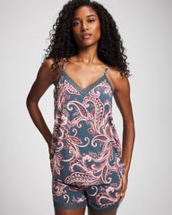 Soma / Lace Trim Pajama Cami IMPERIAL PAISLEY MD PET