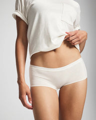 Soma / Cotton Boyshort Panty HEATHER ECRU