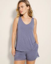 Soma / Printed V-Neck Pajama Tank ON THE DOT EARL GRAY