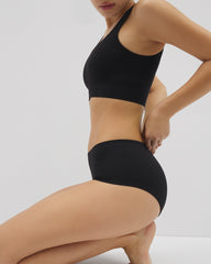Soma / Seamless Rib Boyshort Panty BLACK