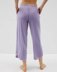 Soma / Solid Piped Crop Pajama Pant JACARANDA