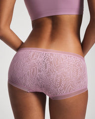 Soma / Soma Boyshort Panty with Stretch Lace LILAC WINE