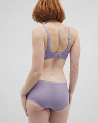 Soma / Soma Boyshort Panty with Stretch Lace JACARANDA