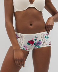 Soma / Boyshort Panty with Enchanting Lace RHAPSODY FLORA M SUGAR