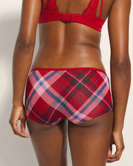 Soma / Boyshort Panty with Enchanting Lace SNUGGLE UP PLAID M BIAS R